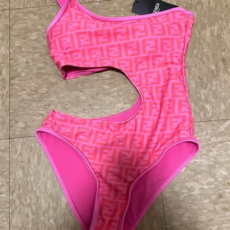hot pink fendi bathing suit